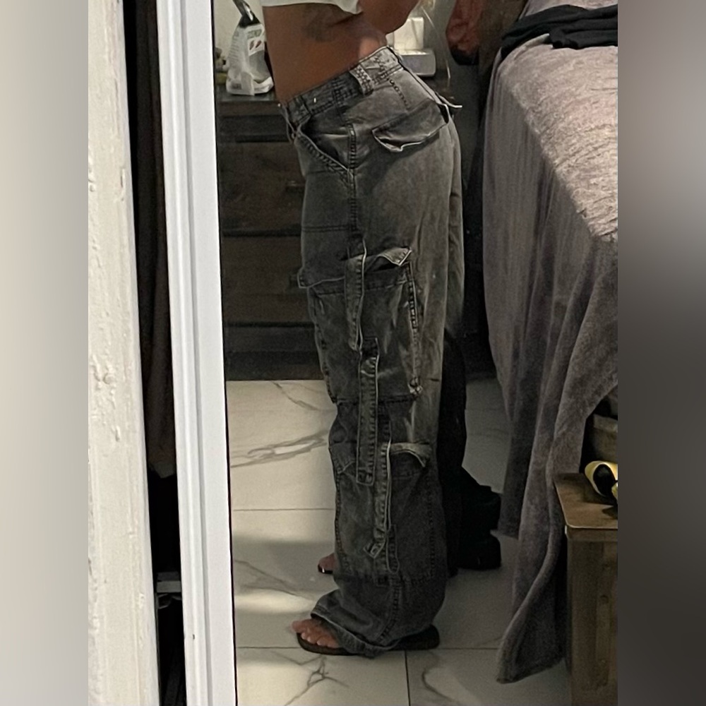 Zara Gray Cargo Pants